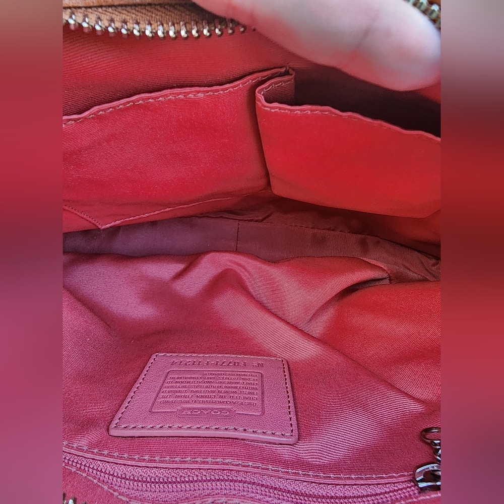 Coach Hampton Herringbone Slim Hobo - Leather, Suede, & Tweed, EUC, 2007, F11214 - Picture 12 of 15